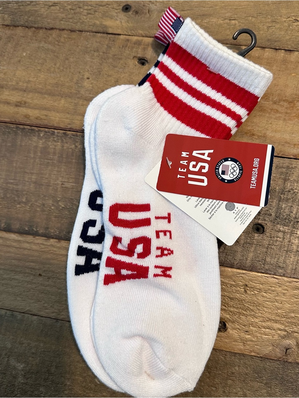 ⭐️NWT Team USA Striped Cushioned Ankle Socks (2 Pack)